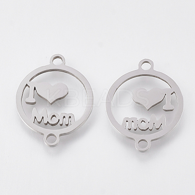 Mother's Day Tarnish Resistant 201 Stainless Steel Links connectors LS-STAS-S106-01P-1