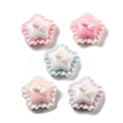 Cute Mini Cartoon Bowknot Series Resin Cabochons X-CRES-I037-04C-1