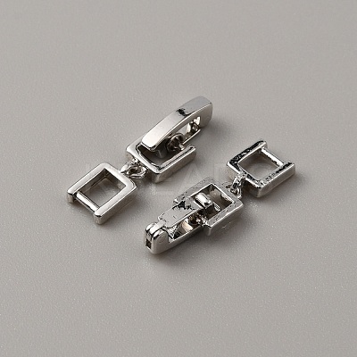 Brass Fold Over Clasps LS-KK-WH0046-51P-1