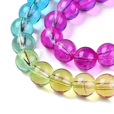Baking Paint Transparent Glass Beads X-DGLA-M001-8mm-04-1