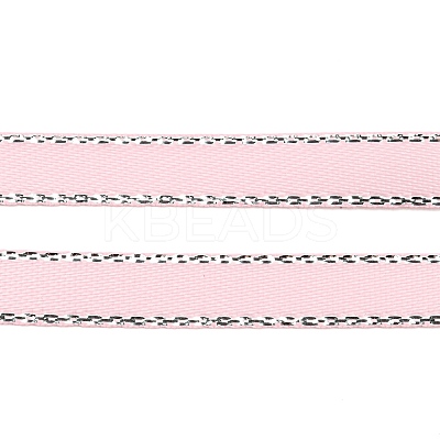 Double Edge Silver Thread Grosgrain Ribbon for Wedding Festival Decoration SRIB-L012-6mm-001-1