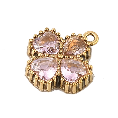 304 Stainless Steel Rhinestone Pendants STAS-E547-06E-G-1