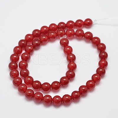 Natural & Dyed Malaysia Jade Bead Strands G-A146-8mm-A02-1