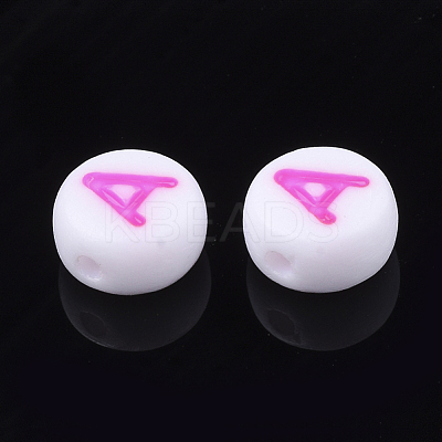 Initial Acrylic Beads X-OACR-E001-20A-1