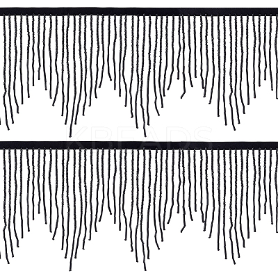 1 Yard Glass Fringe Trimming AJEW-PH0006-69-1