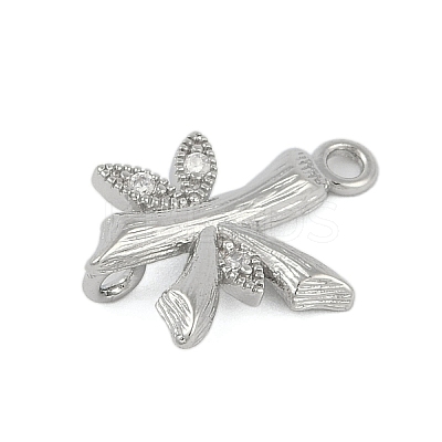 Brass Crystal Rhinestone Letter Links Connector Charms KK-S395-06P-K-1
