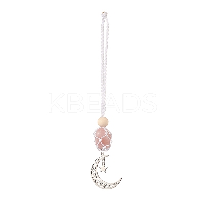 Moon 201 Stainless Steel Pendant Decorations HJEW-JM00958-1
