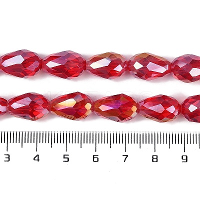 Transparent Electroplate Glass Beads Strands EGLA-N013-T6mm-B12-1