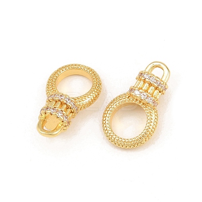 Brass Micro Pave Clear Cubic Zirconia Pendant Bail CU-CBA5CB0-07G-1