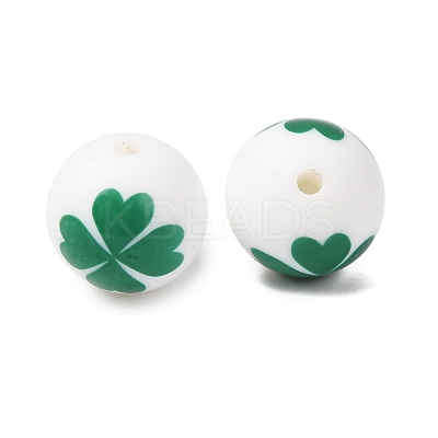 Food Grade Eco-Friendly Printed Silicone Beads SIL-A013-01A-28-1