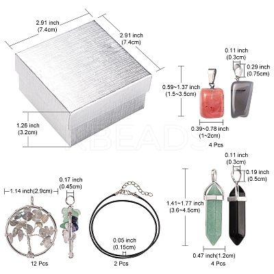 DIY Gemstone Necklace Making Kit DIY-FS0003-53-1