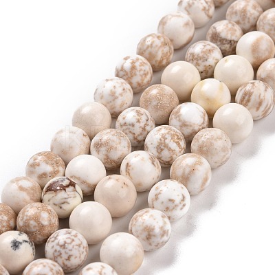 Natural Magnesite Beads Strands TURQ-P027-22-8mm-1