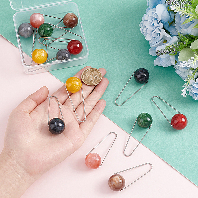 14Pcs 7 Colors Imitation Gemstone Style Two Tone Acrylic Big Pendants STAS-UN0037-69-1