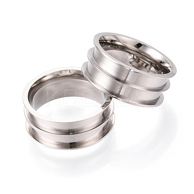 Tarnish Resistant 201 Stainless Steel Ring Core Blank for Inlay Jewelry Making RJEW-ZX002-05-6-1