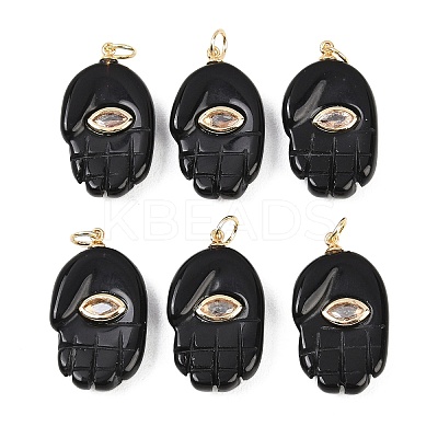 Natural Obsidian Pendants G-Z134-05B-1