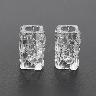 Transparent Crackle Acrylic European Beads CACR-S010-09-1