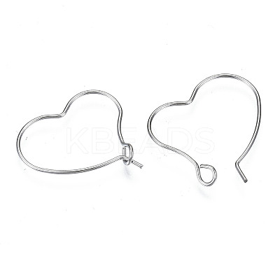 304 Stainless Steel Hoop Earring Findings STAS-S117-010A-01-1