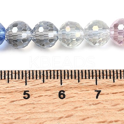 Electroplate Glass Beads Strands EGLA-D300-06-8mm-03-1