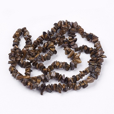 Natural Tiger Eye Stone Bead Strands X-G-R192-19-1