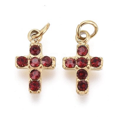 316 Surgical Stainless Steel Tiny Cross Charms X-STAS-F256-023C-G-1