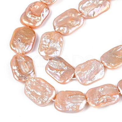 Natural Baroque Pearl Keshi Pearl Beads Strands PEAR-S020-D07-03-1