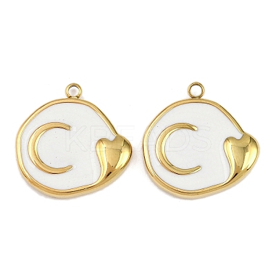 304 Stainless Steel with Enamel Pendants STAS-Z166-19G-03-1