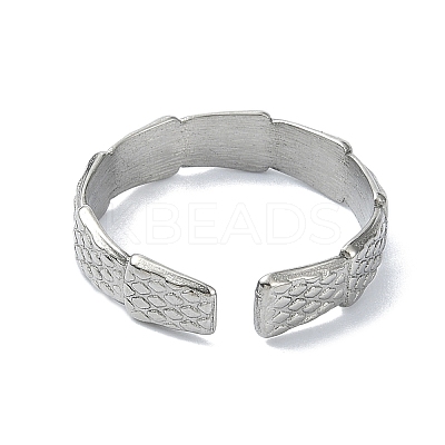 304 Stainless Steel Cuff Rings for Women RJEW-M019-15P-1