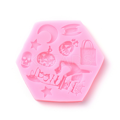 Halloween Theme Food Grade Silicone Molds DIY-P004-06-1