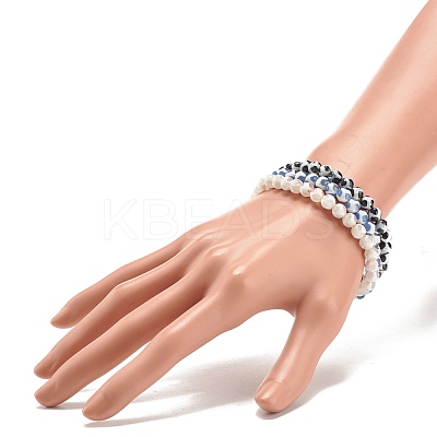 3Pcs 3 Color Mala Beads Bracelet BJEW-JB08251-1