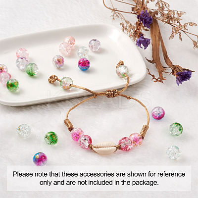 Transparent Spray Painted Crackle Glass Beads Strands GLAA-TA0003-09-1