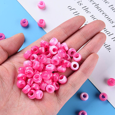 Acrylic European Beads MACR-S375-002B-07-1