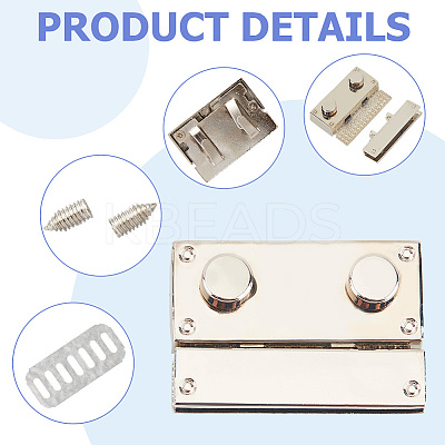 Zinc Alloy Twist Bag Lock Purse Catch Clasps PURS-WH20003-001P-1