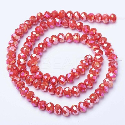 Electroplate Glass Beads Strands EGLA-A034-P2mm-B06-1