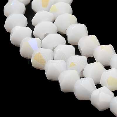 Opaque Solid Color Imitation Jade Glass Beads Strands EGLA-A039-P4mm-L15-1