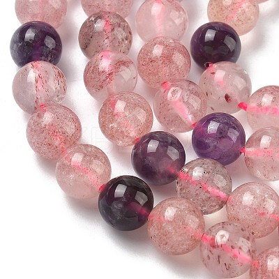 Natural Auralite Beads Strands G-Z139-A01-8mm-1