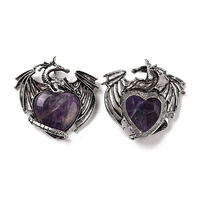 Natural Amethyst Pendants G-A207-03AS-05-1