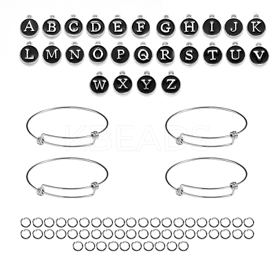 DIY Letter Bangle Making Kits DIY-SZ0001-61P-1