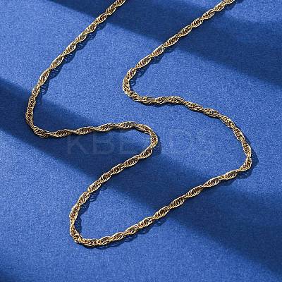 2.5MM 304 Stainless Steel Rope Chain Necklaces NJEW-T016-26G-1