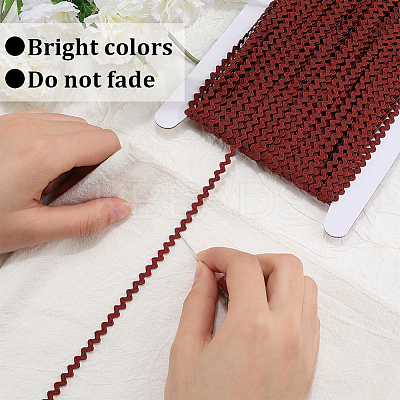 40M Polyester Wavy Fringe Trim Ribbon OCOR-GF0004-39H-1