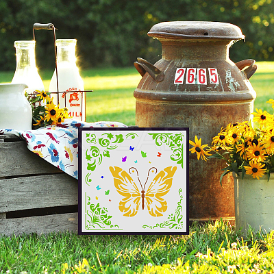 PET Hollow Out Drawing Painting Stencils DIY-WH0391-1024-1