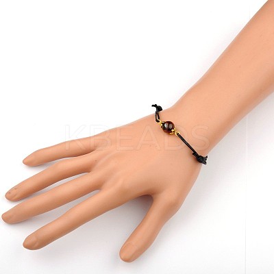 Gemstone Adjustable Link Bracelets X-BJEW-JB01554-01-1