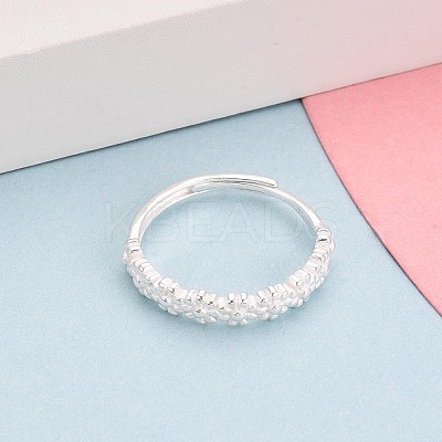 925 Sterling Silver Adjustable Finger Rings for Women STER-N016-146S-1