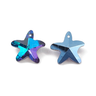 Electroplate Glass Pendants GLAA-A008-03A-1