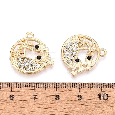 Alloy and Rhinestone Pendants PALLOY-T092-18B-G-1