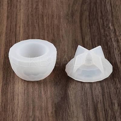 Faceted Round DIY Candle Cup Silicone Molds DIY-Q037-07A-1