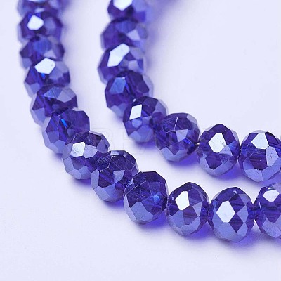 Electroplate Glass Beads Strands EGLA-A034-T6mm-A11-1