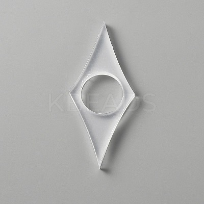 Transparent Acrylic Thumb Bookmark OFST-WH0002-13B-1
