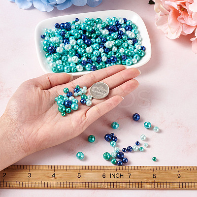 Baking Paint Pearlized Glass Pearl Round Beads HY-CW0001-01-1