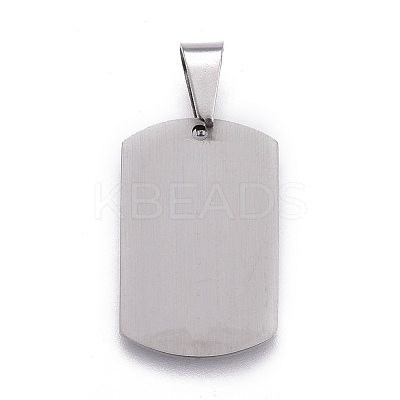 201 Stainless Steel Stamping Blank Tag Pendants STAS-O044-01-122-1