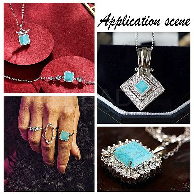 120Pcs 12 Styles Synthetic Turquoise Cabochons TURQ-AR0001-47-1